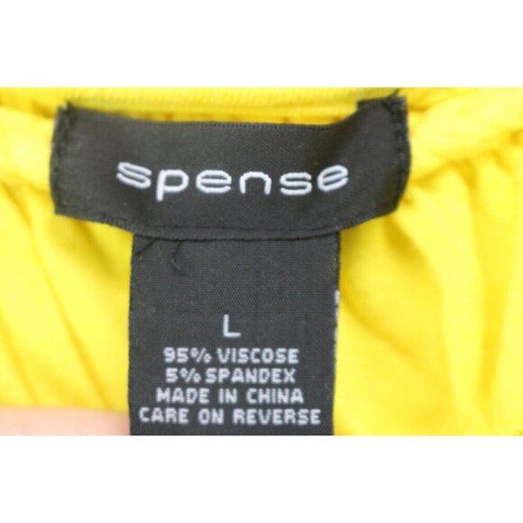 Spense Yellow Braided Straps Babydoll Sundress-Size Large-Viscose - Picture 5 of 10